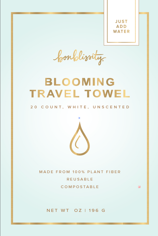 Blooming Travel Towel (1 case/6 pouch/20 towels ct) - MSRP $15 per pouch