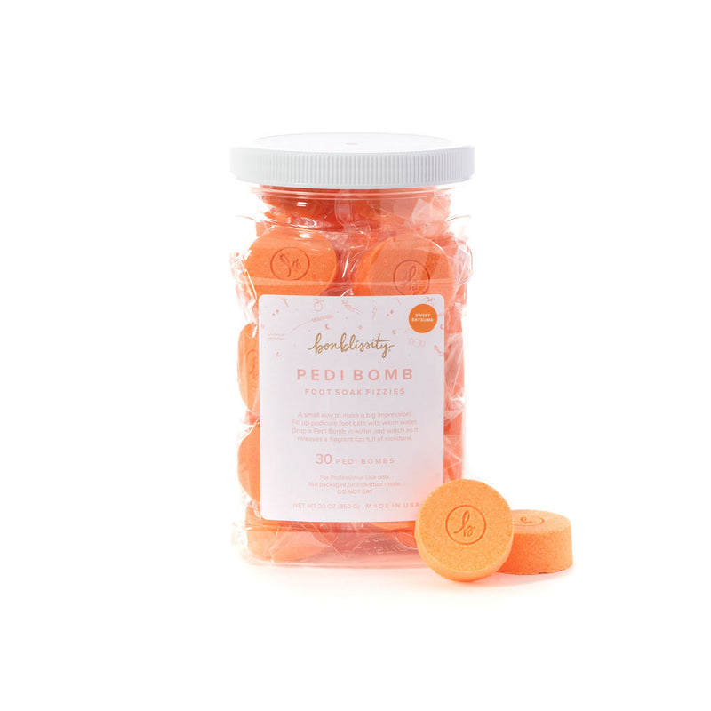 Back Bar Pedi Bomb Foot Soak Fizzies (30 pcs)- Sweet Satsuma