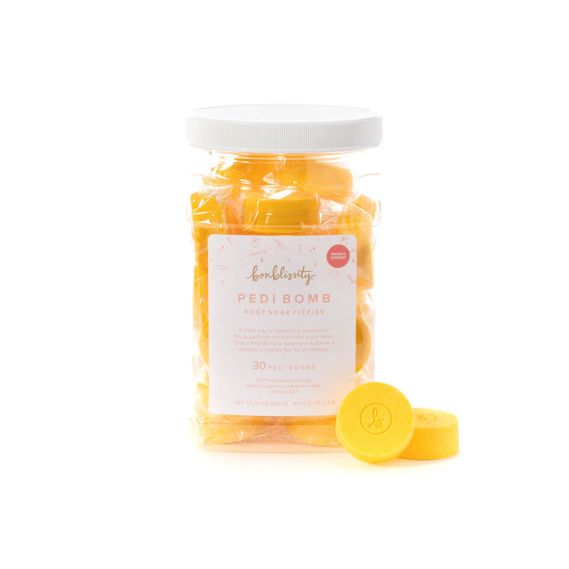 Back Bar Pedi Bomb Foot Soak Fizzies (30 pcs) - Mango Sorbet