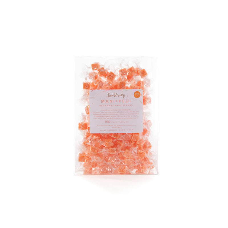 Back Bar Mani Pedi Candy Scrub (150 pcs) - Sweet Satsuma