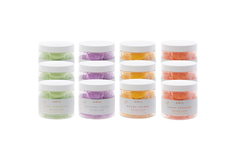 Mini Bath Fizzies Bundle - 3 jars of 4 scents (MSRP $16)